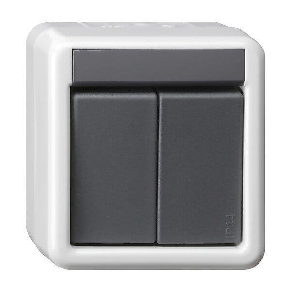 Gira KNX Taster BA 2fach grau AP 1Punkt 516130